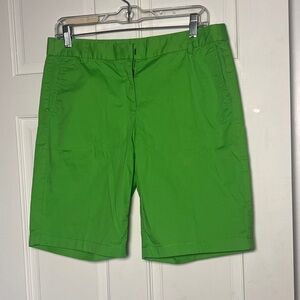 J.Crew Green Chino Shorts Women's Size 6 Cotton Stretch